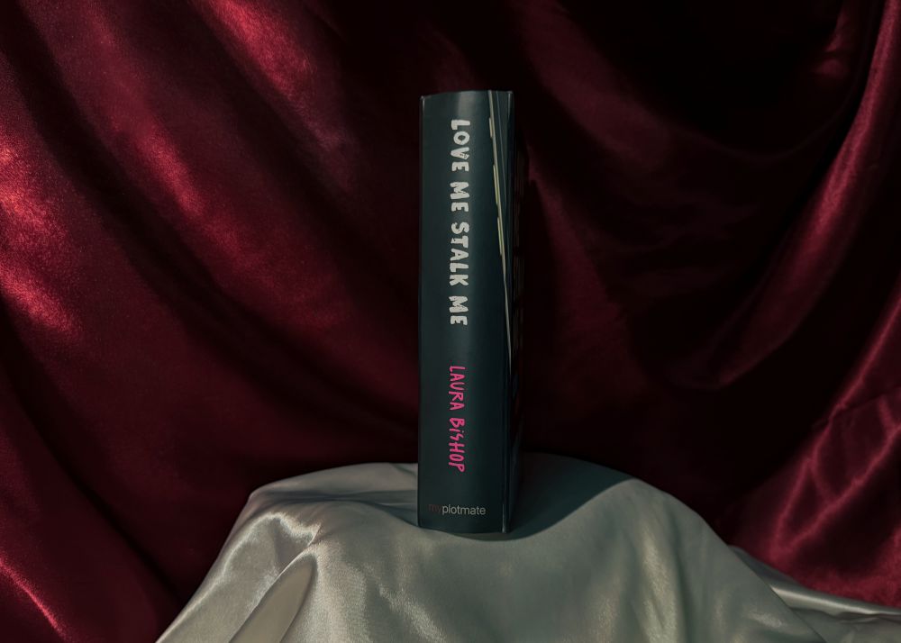 The spine view of the Callahan book box
from the dark romance book Love Me Stalk Me by Laura Bishop.