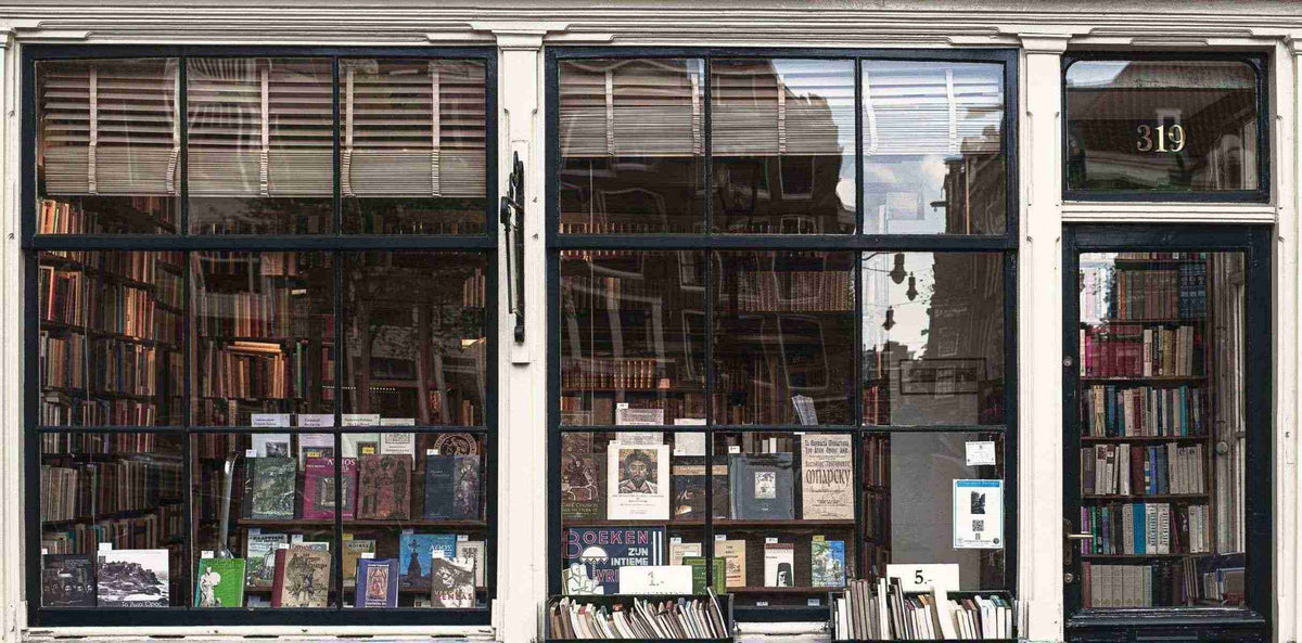The front of a dark romance bookshop.